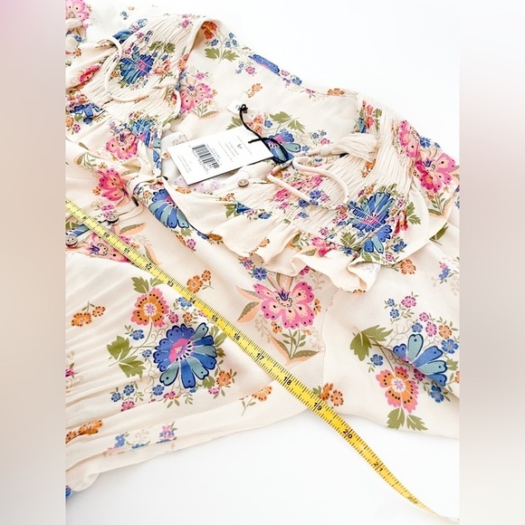 New Spell Floral Boho Maxi dress SZ XS Cream Cottage - Picture 11 of 16